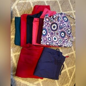 7 scrub tops sizes L&M